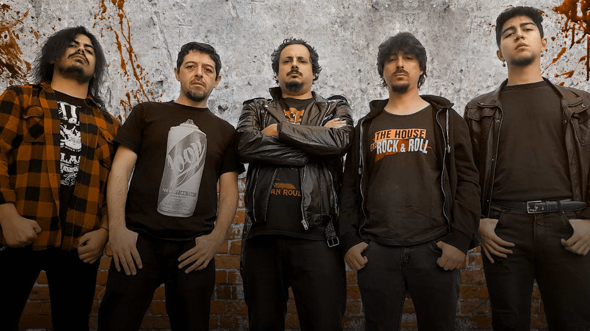 Los cinco integrantes de Suicide Nation en una fotografía promocional